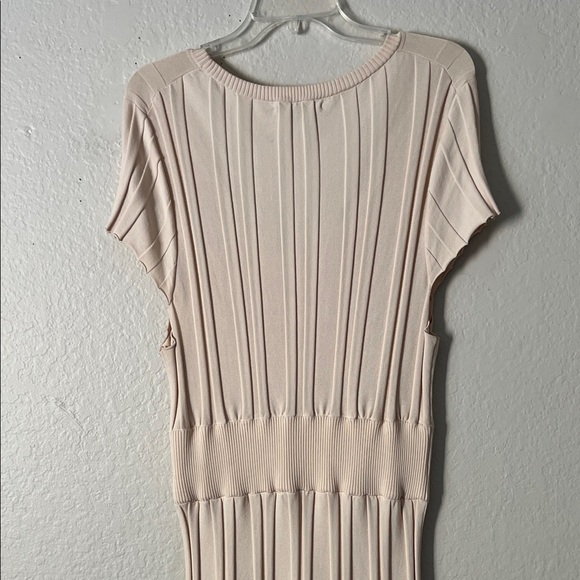 Like New! J. Crew Ribbed Scoopneck Knit Dress Cream in Size L - Picture 8 of 14